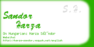 sandor harza business card